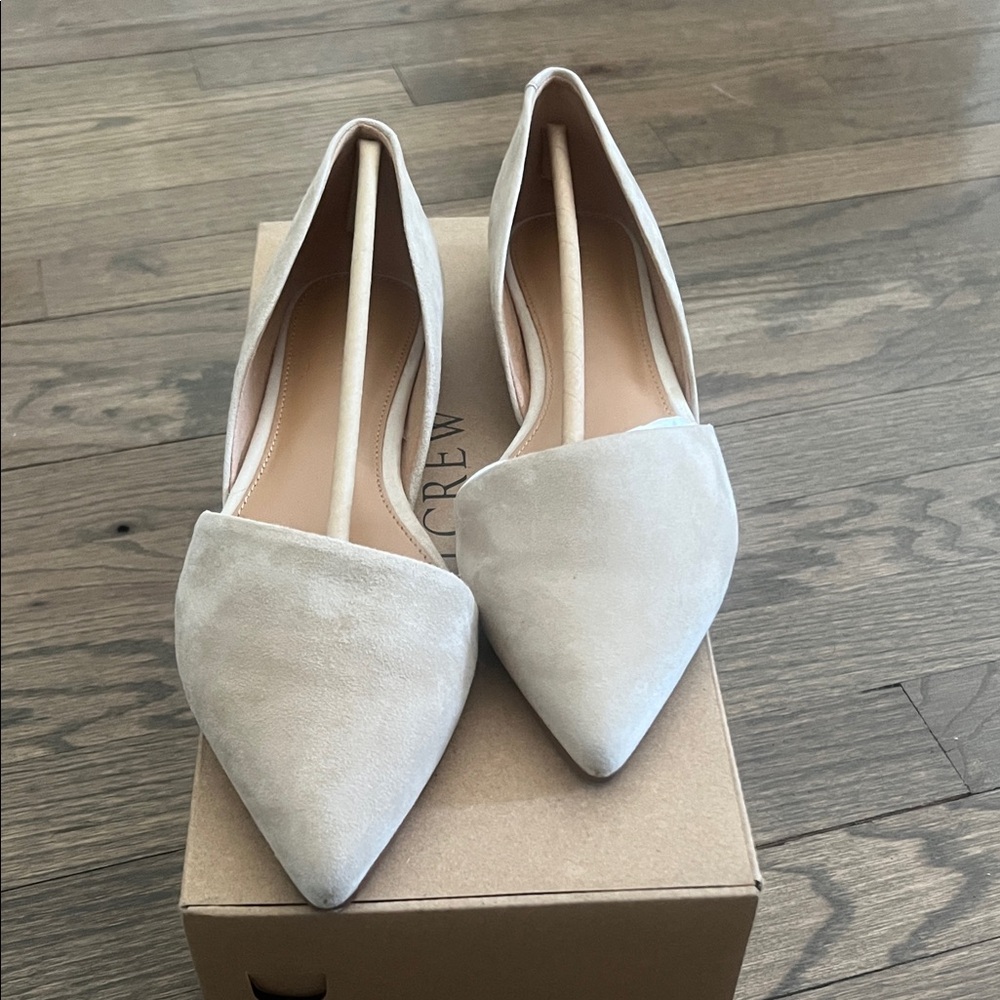 J. Crew Cream Flats Elegant Suede Loafers